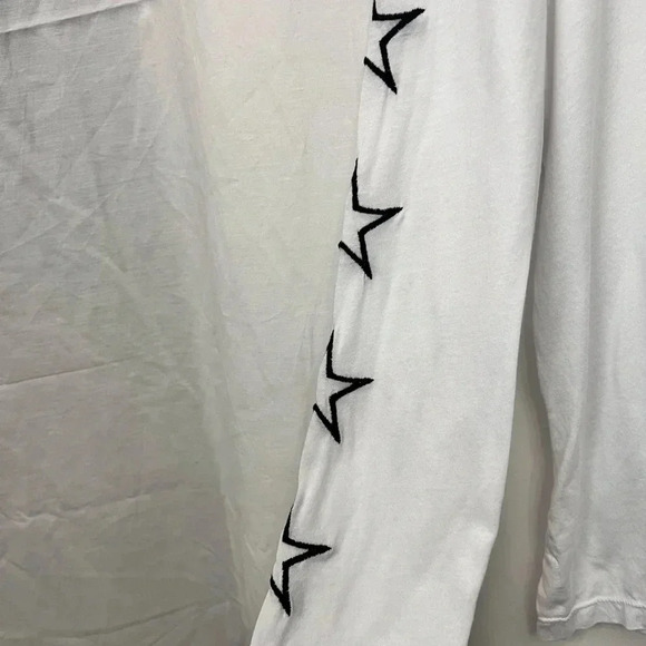 Monrow White Slouchy Long Sleeve Top Size XS Casual Lounge Grunge Rock - Picture 5 of 10